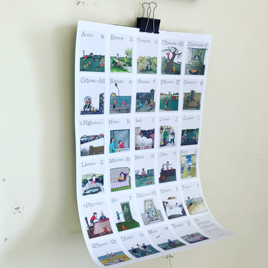 Poster Yr Wyddor Gymraeg - A3 - Welsh Alphabet poster A3